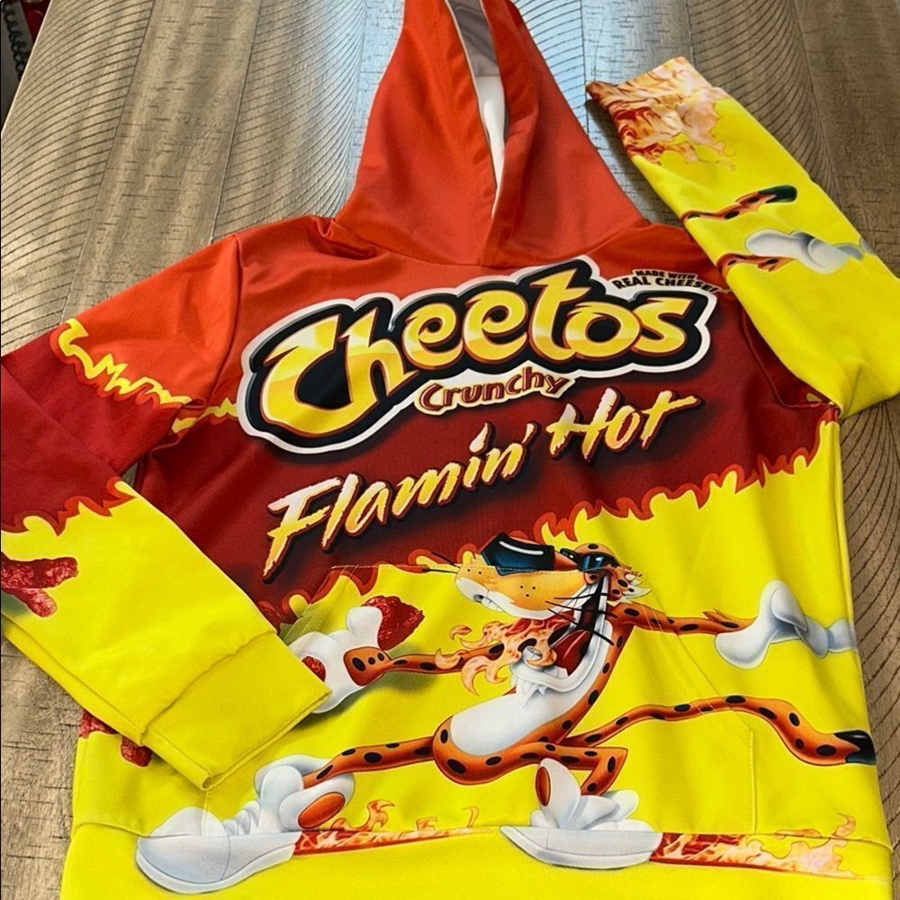 Flamin' 🔥 Hot 🥵 Cheetos Tiger 🐅 Kids Hoodie Kangaroo 🦘 Pocket